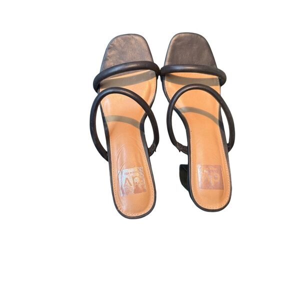 DV Dolce Vita Women's Black Halsty Double Strap Block Heel Sandals Size 9 - Picture 6 of 10